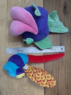 Plush Colorful Dragonfly And FishToy - Multicolor